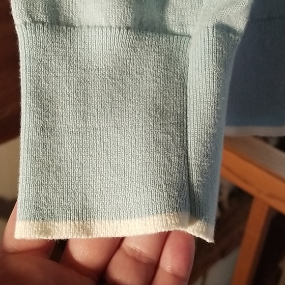 robins egg blue sweater